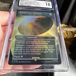 🔥Shield Of War And Peace FOIL Borderless Marvel MTG Secret Lair CGC Gem Mint 10 - Image 2