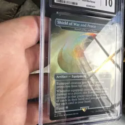 🔥Shield Of War And Peace FOIL Borderless Marvel MTG Secret Lair CGC Gem Mint 10 - Image 3