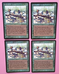 Magic the Gathering MTG The Dark PEOPLE OF THE WOODS X 4 VLP/EX U 1994! - Image 1
