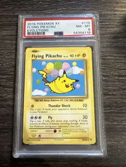 Pokemon Flying Pikachu POKEMON TCG PSA 8 MINT CARD Evolutions 2016 Pokemon XY MT - Image 1