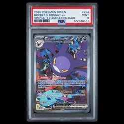 2025 POKEMON DRI EN-DESTINED RIVALS Team Rocket’s Crobat EX PSA 9 - Image 1