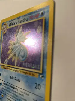 Misty's Seadra 9/132 Pre-release Wotc Promo Near Mint+ Gym Heros Vintage Pokemon - Image 3
