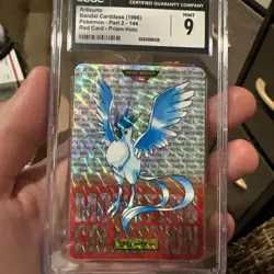 Pokemon: Articuno Part 2 #144 Red Japanese Prism 1996 Bandai Carddass - CGC 9 - Image 1