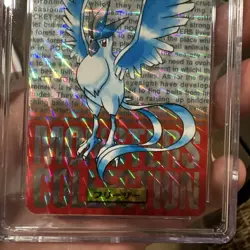 Pokemon: Articuno Part 2 #144 Red Japanese Prism 1996 Bandai Carddass - CGC 9 - Image 2