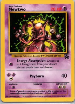 Pokemon TCG Mewtwo 14 Wizards Black Star Promos LP - Image 1