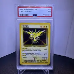 1999 Pokemon ZAPDOS Holo Base Set Unlimited PSA 7 16/102 - Image 1