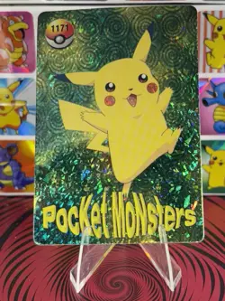 Pokemon Sticker Rare Vintage Vending Machine Holo prism Nintendo 2000 Bandai - Image 1