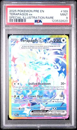2025 POKEMON PRE EN-PRISMATIC EVOLUTIONS #169 TERAPAGOS EX PSA 9 - Image 1