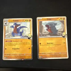 Pokemon | Cynthia's Garchomp Ex | Black Star Promo | 204 + Gabite and Gible - Image 3