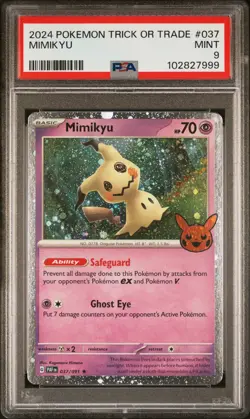 2024 POKEMON TRICK OR TRADE #037 MIMIKYU PSA 9 - Image 1