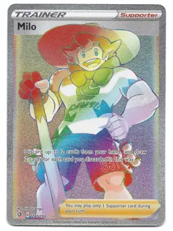 Milo (Secret) 201/192 Swsh02: Rebel Clash Holo Pokemon TCG - NM - Image 1