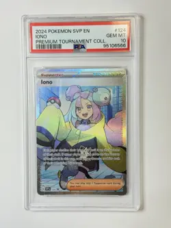 2024 Pokemon SVP EN Premium Tournament Collection IONO #124 PSA 10 ** LH6566 - Image 1