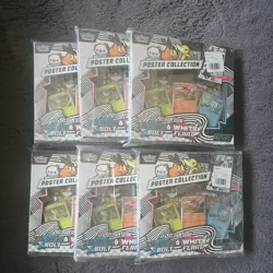 6 x Pokemon TCG Black Bolt and White Flare Poster Collection Packs Sealed - Image 2