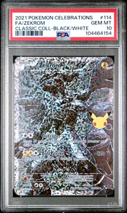 2021 POKEMON CELEBRATIONS CLASSIC COLL #114 FULL ART/ZEKROM PSA 10 - Image 1