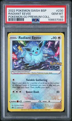 2022 POKEMON SWSH BLACK STAR PROMO #230 RADIANT EEVEE PSA 10 - Image 1