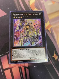YUGIOH - PRIMATHMECH LAPLACIAN - SECRET RARE - MYFI - 1ST ED - NM - Image 1
