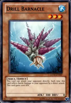 YUGIOH 3x Drill Barnacle GENF-EN007 Playset Light-played LP x 3 - Image 1