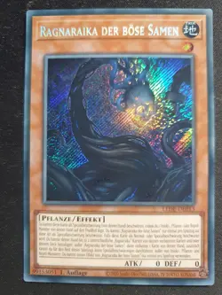 Yu-Gi-Oh! LEDE-DE013 Ragnaraika der bose Samen Secret Rare NM 1st - Image 1
