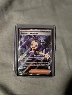 Acerola's Mischief 165/132 Pokemon Tcg English Trainer MINT protected Card - Image 1