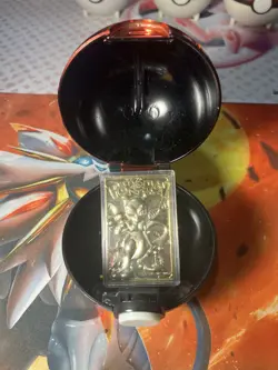 1999 Mewtwo Pokemon 23k Gold Plated Card Limited Edition Burger King In Ball - Image 1