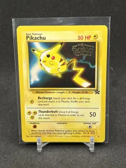 1999 Pokemon PIKACHU Black Star Promo Card Nintendo Rare NM🔥 - Image 1