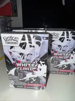 White flare Booster Bundle Pokemon Cards 7 Packs Sealed - Image 2