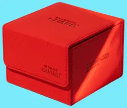 ULTIMATE GUARD Sidewinder 133+ RED Monocolor Deck Case Card Storage Box ccg - Image 1