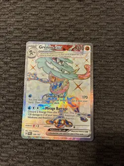 Pokemon TCG Greninja EX Holo Ultra Rare Card Twilight Masquerade 198/167 NM - Image 1