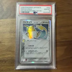 PSA 10 Pokemon Card Raichu Delta 042/052 1st Holo Holon Phantoms Japanese 2006 - Image 1