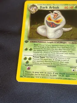 1st edition Dark Arbok 2/82 Team Rocket Holo wotc Pokemon card played 2000 - Image 4