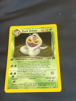1st edition Dark Arbok 2/82 Team Rocket Holo wotc Pokemon card played 2000 - Image 5