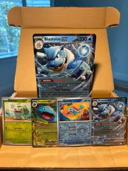 Pokemon 151 Blooming Waters Promo Cards Blastoise, Squirtle Premium Collection 5 - Image 1