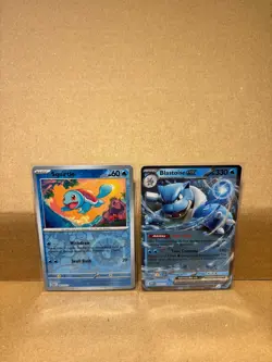 Pokemon 151 Blooming Waters Promo Cards Blastoise, Squirtle Premium Collection 5 - Image 3