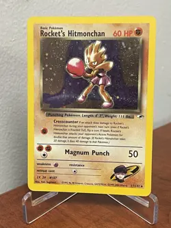 Rockets Hitmonchan Gym Heroes Trading Card 11/132 Holo 2000 MP - Image 1