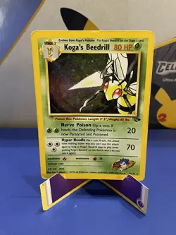 Vintage Pokemon Card - Koga’s Beedrill 9/132 - Gym Challenge - Holo Rare - Image 1