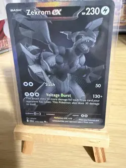 Pokemon TCG Zekrom EX Card 172/086 English Black BoltNEARMINT TINY CHIP ON CARD! - Image 1