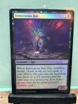 MTG TCG: Innocuous Rat 103, Duskmourn: House of Horror _ FOIL - Image 1