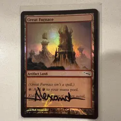 Great Furnace Mirrodin Foil SIGNED - Image 1