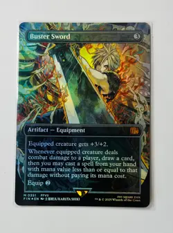 MTG Final Fantasy Buster Sword (Borderless) Foil NM - Image 1