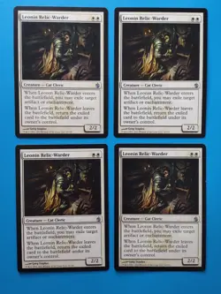 MTG 4x Leonin Relic Warder x4 LP Mirrodin Besieged Magic Playset - Image 2