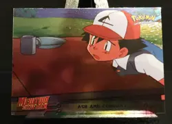 Pokemon Topps TCG 1998 Mewtwo Strikes Back Ash and Company #9 HOLO Blue Logo NM - Image 1