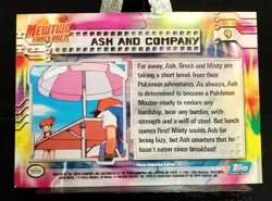 Pokemon Topps TCG 1998 Mewtwo Strikes Back Ash and Company #9 HOLO Blue Logo NM - Image 2