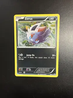 FREE SHIPPING Pokemon Black & White Promo Rare Holo Zorua BW12 2011 Komiya LP - Image 1
