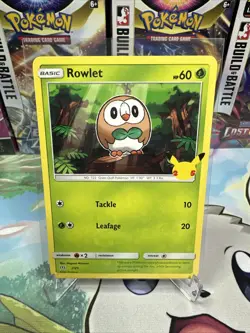 Rowlet 7/25 - Non Holo - Pokemon 25th Anniversary McDonalds Promo - Image 1