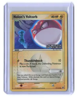 Holon’s Voltorb 71/113 2005 Rev Stamped Holo Pokemon TCG Ex Delta Species LP+ - Image 1