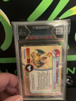 1999 Topps Pokemon TCG Charizard #06 Non-Holo TV Animation Edition RCG 9.5 Mint - Image 2