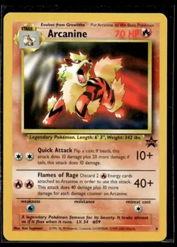 2000 Promos - Wizards Black Star Arcanine Stage 1/Promo #6 - Image 1