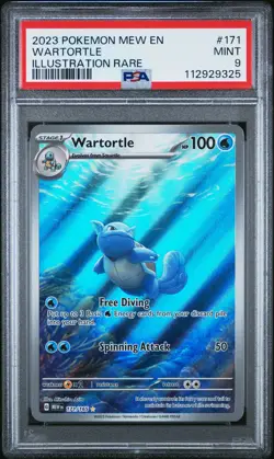 2023 POKEMON MEW EN-151 ILLUSTRATION RARE #171 WARTORTLE PSA 9 - Image 1