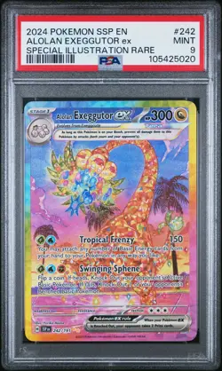 2024 POKEMON SSP EN-SURGING SPARKS #242 ALOLAN EXEGGUTOR EX PSA 9 - Image 1