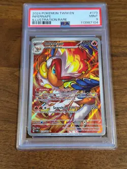 Infernape 173/167 PSA 9 2024 Pokemon SV Twilight Masquerade - Image 1